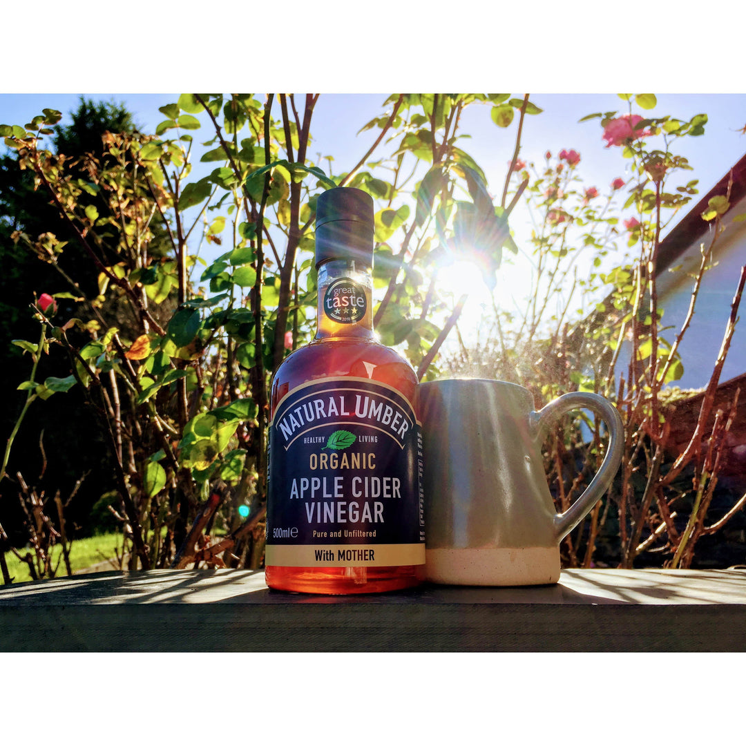 Organic Apple Cider Vinegar with Mother in Glass Bottles