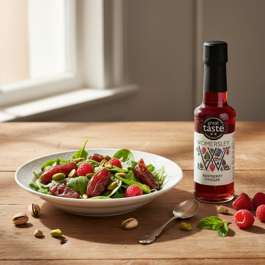 Date, Pistachio & Raspberry Vinegar Salad