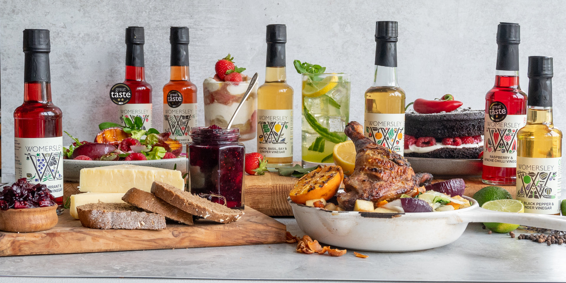 Fruit and Herb Vinegars Made in the UK Womersley Foods