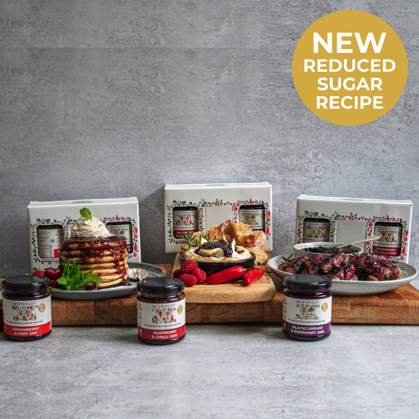 Gourmet Luxury Fruit Jams Gift Box - More Fruit, Less Sugar Jams